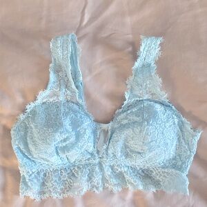 Lace Bralette in Light Blue Aerie brand